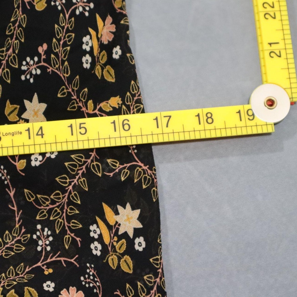 Urban Outfitters Floral Ruffle Mini Skirt Black Ditsy Boho Whimsigoth Medium - Picture 6 of 6
